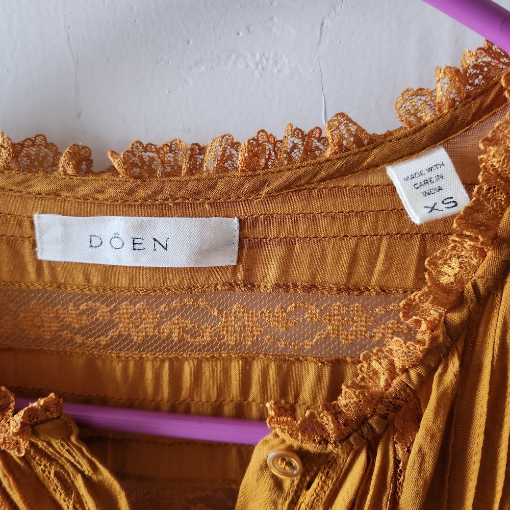 Doen Vicia Midi Dress Yellow Jasper XS - Picture 4 of 13